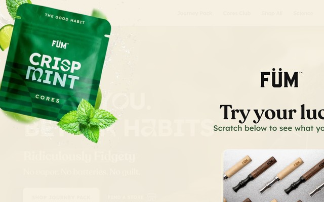 FÜM ecommerce homepage